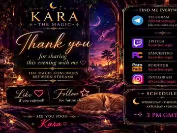 I am here around 8am GMT ⭐️@karathemagic webcam livesex profile in english cams